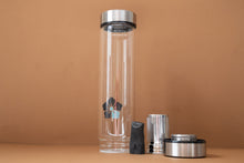 Charger l'image dans la galerie, Gourde 550ml en verre borosilicate avec son morceau de charbon actif binchotan