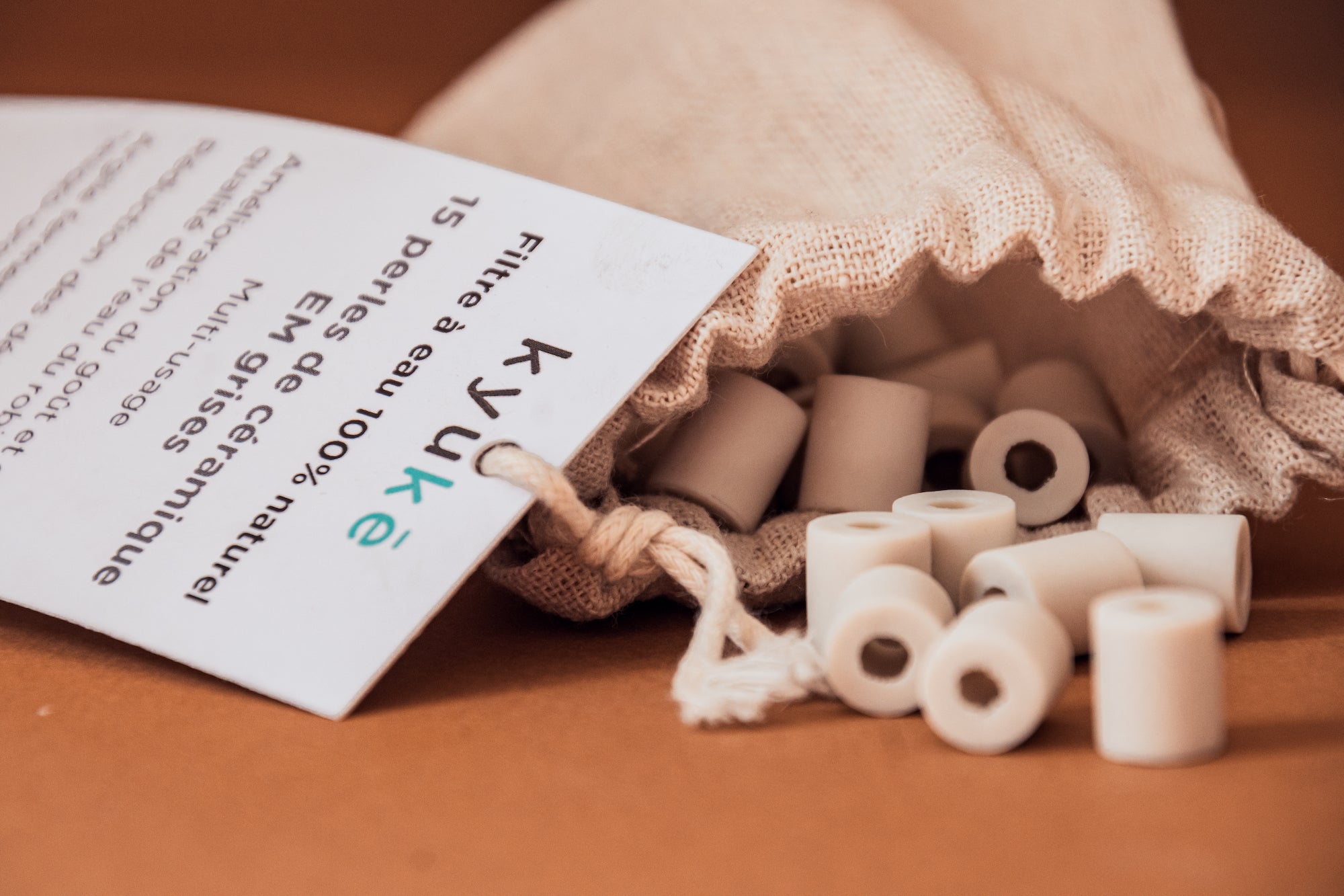 15 perles de céramique – Emballage réutilisable (pochon ou sachet de thé)